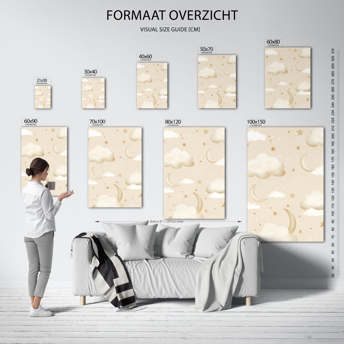 Wolken en sterren Poster