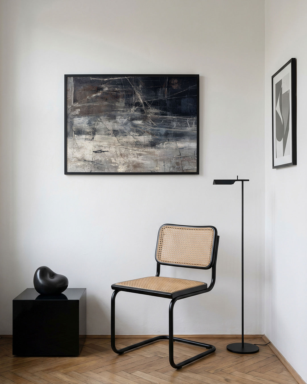 Abstracte lijnen en texturen Poster