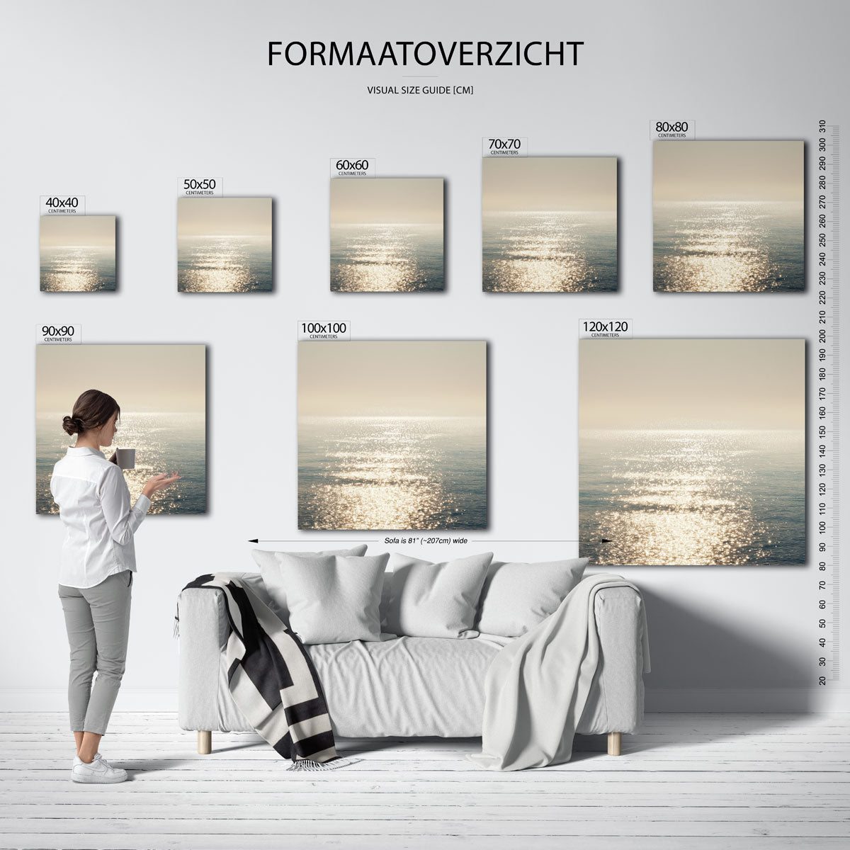 Zonlicht op zee Poster