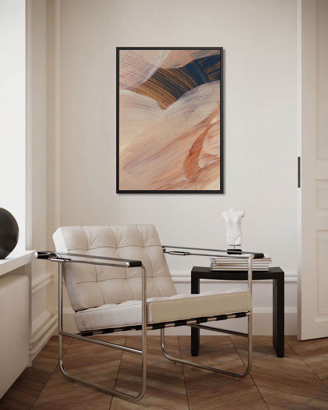 Organische borstelvegen Kunstwerk