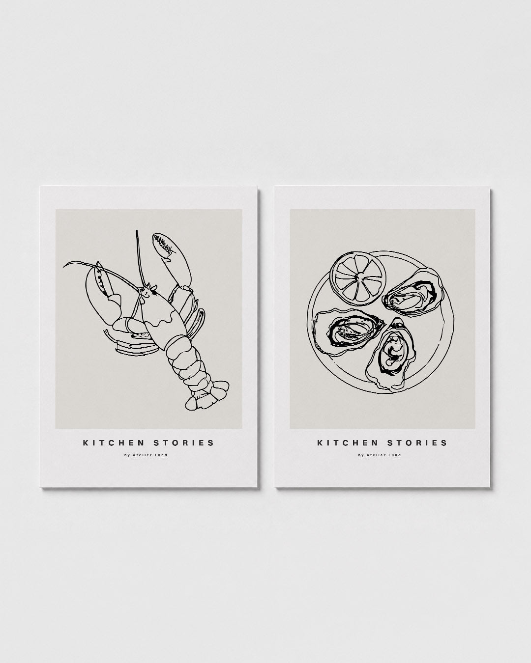 Lijnenspel kreeft Posterset