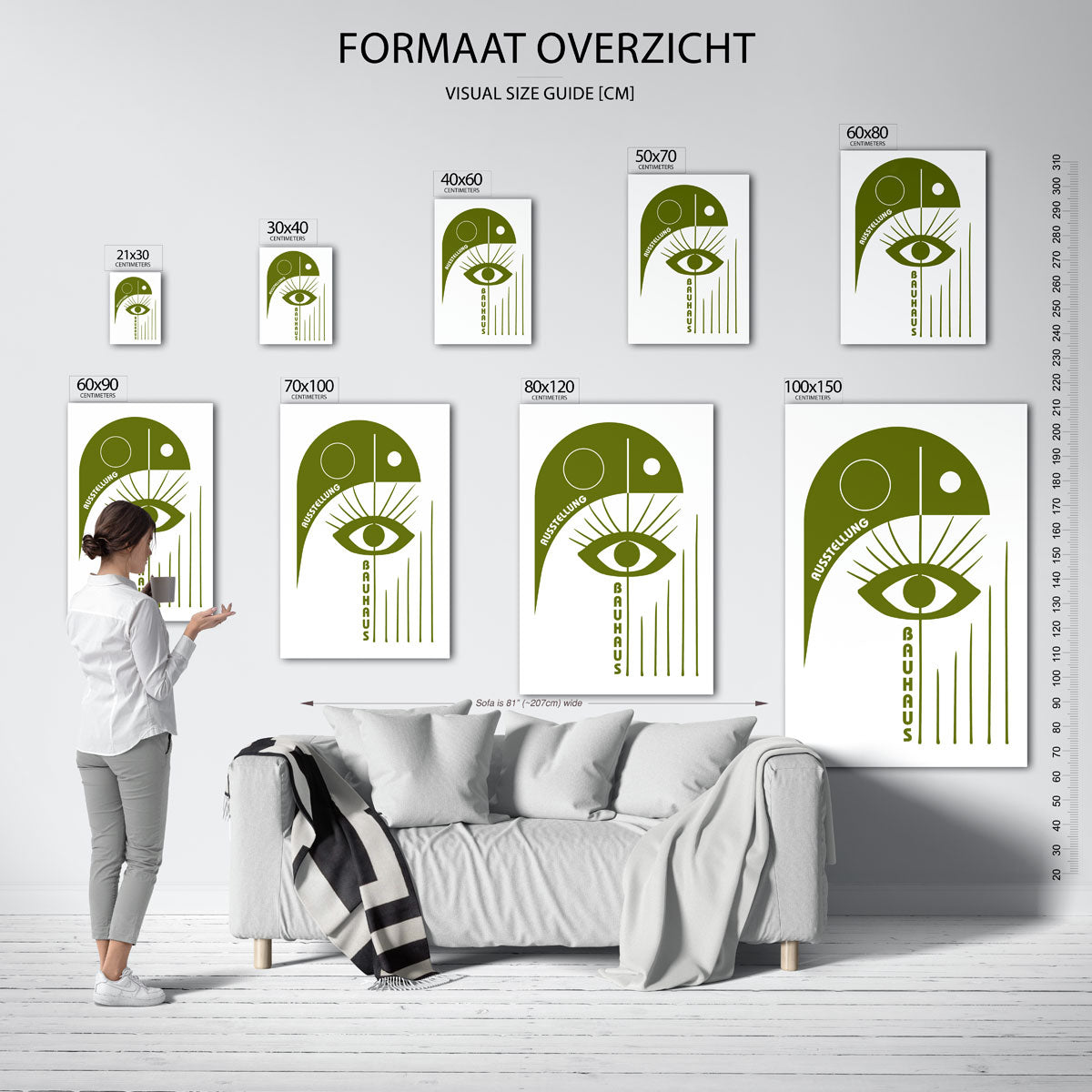 Oog en lijnen Poster