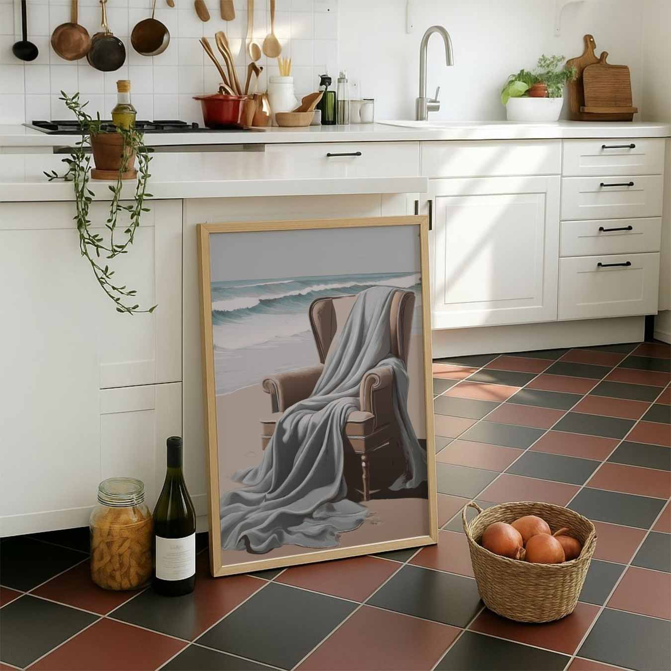 Droomstoel aan Zee Poster-WallArtistic