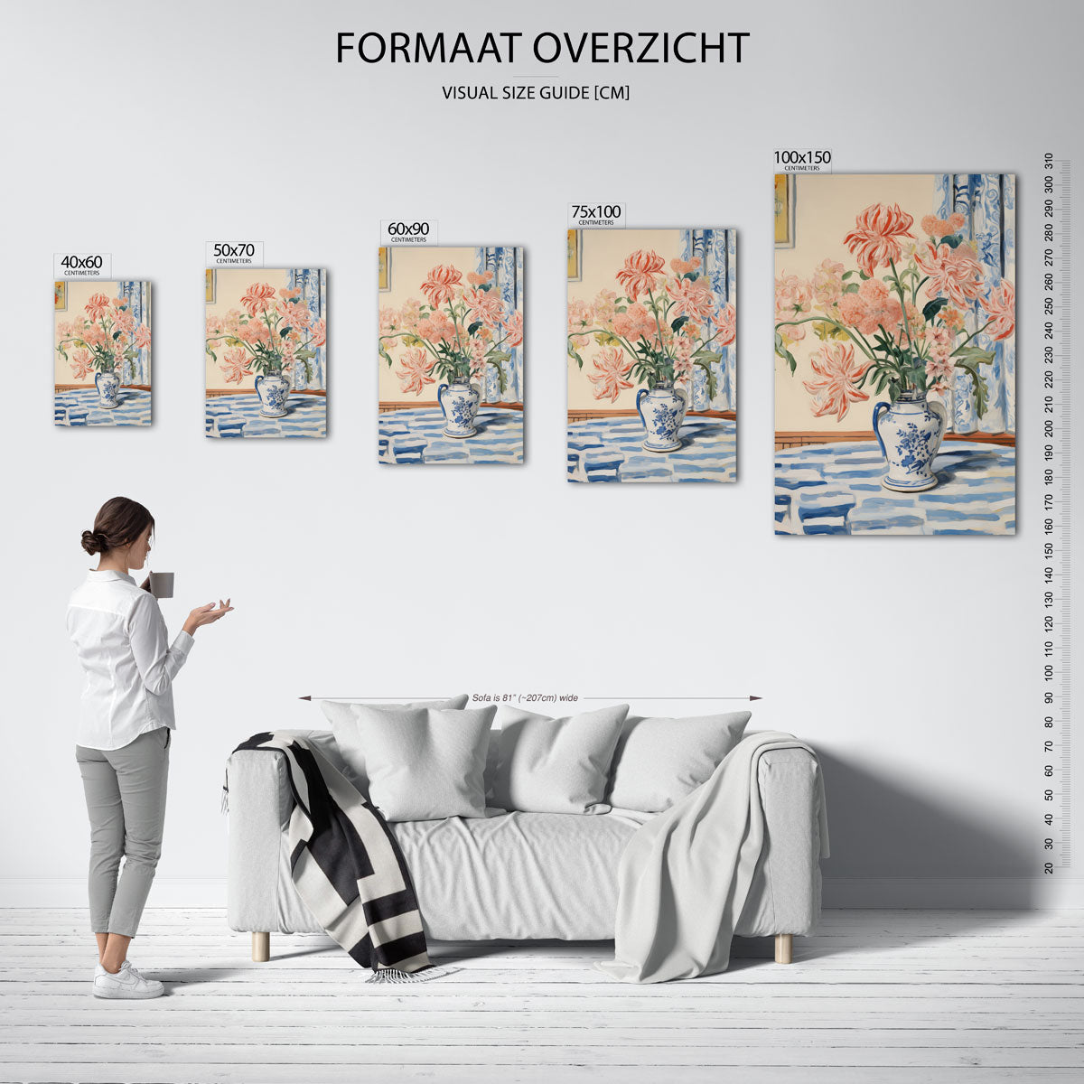 Bloemen in vaas Kunstwerk