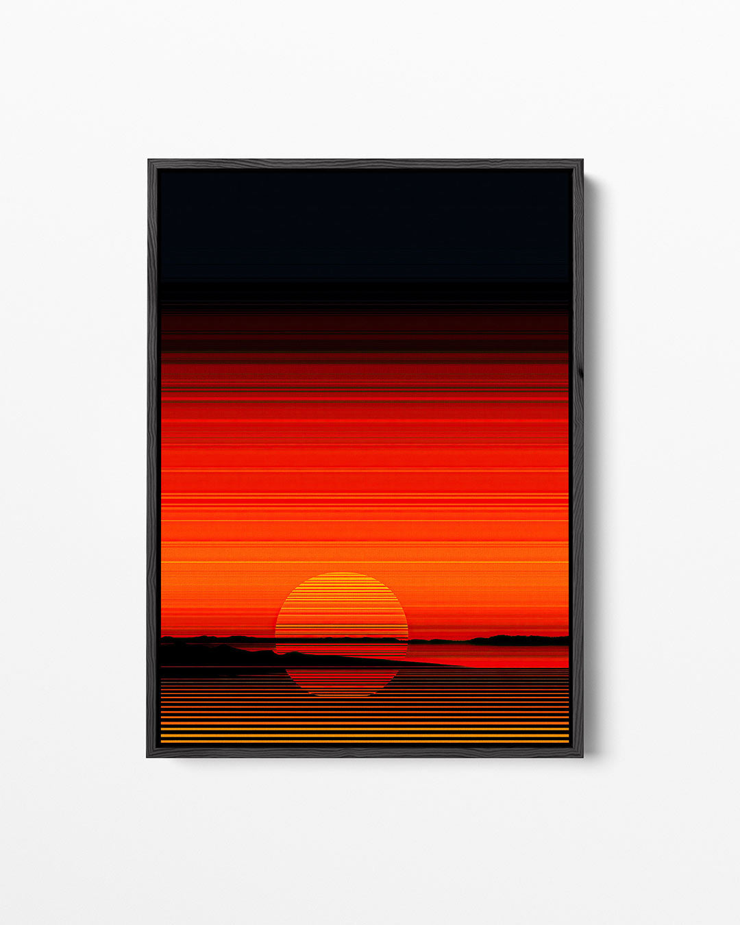 Horizontale zonsondergang Kunstwerk