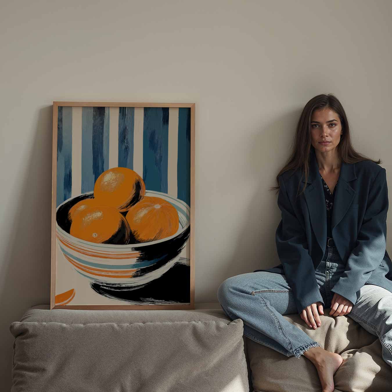 Citrusfrisse Sinaasappelkom Poster-WallArtistic