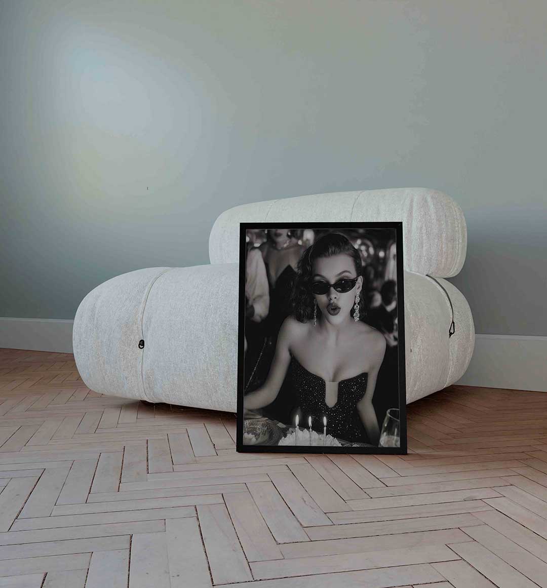 Vrouw met zonnebril Poster