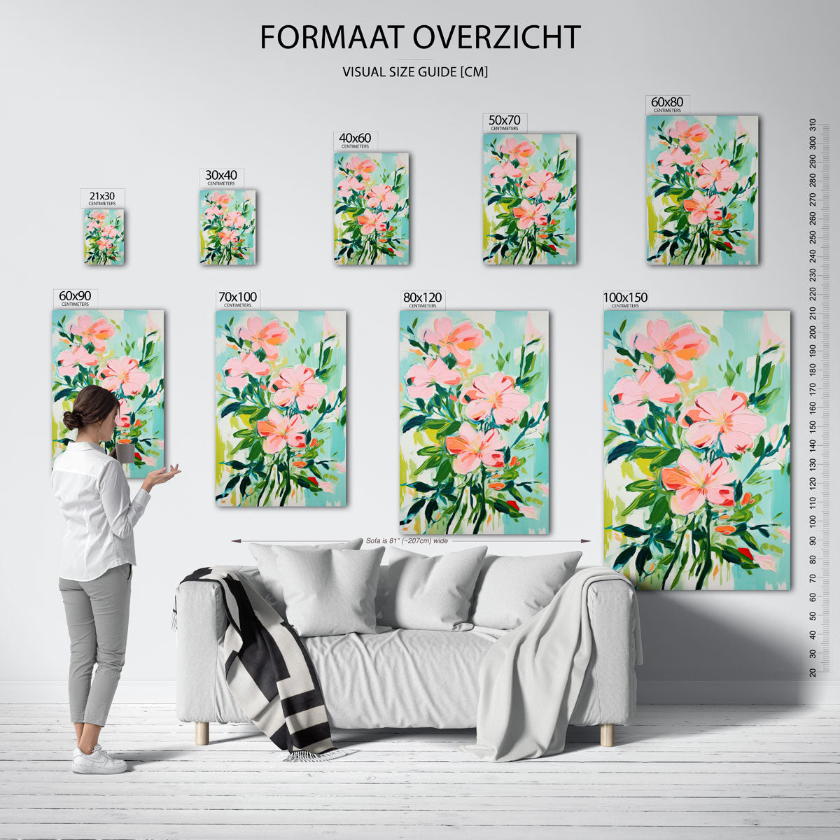 Bloemen en bladeren Poster