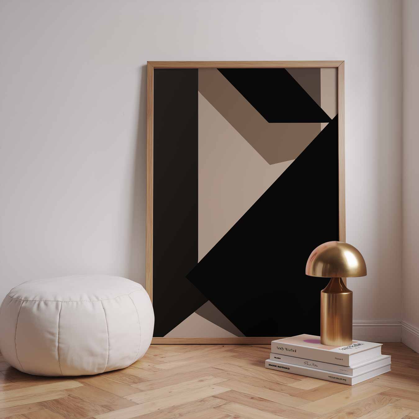 Moderne Geometrische Bruine Poster-WallArtistic