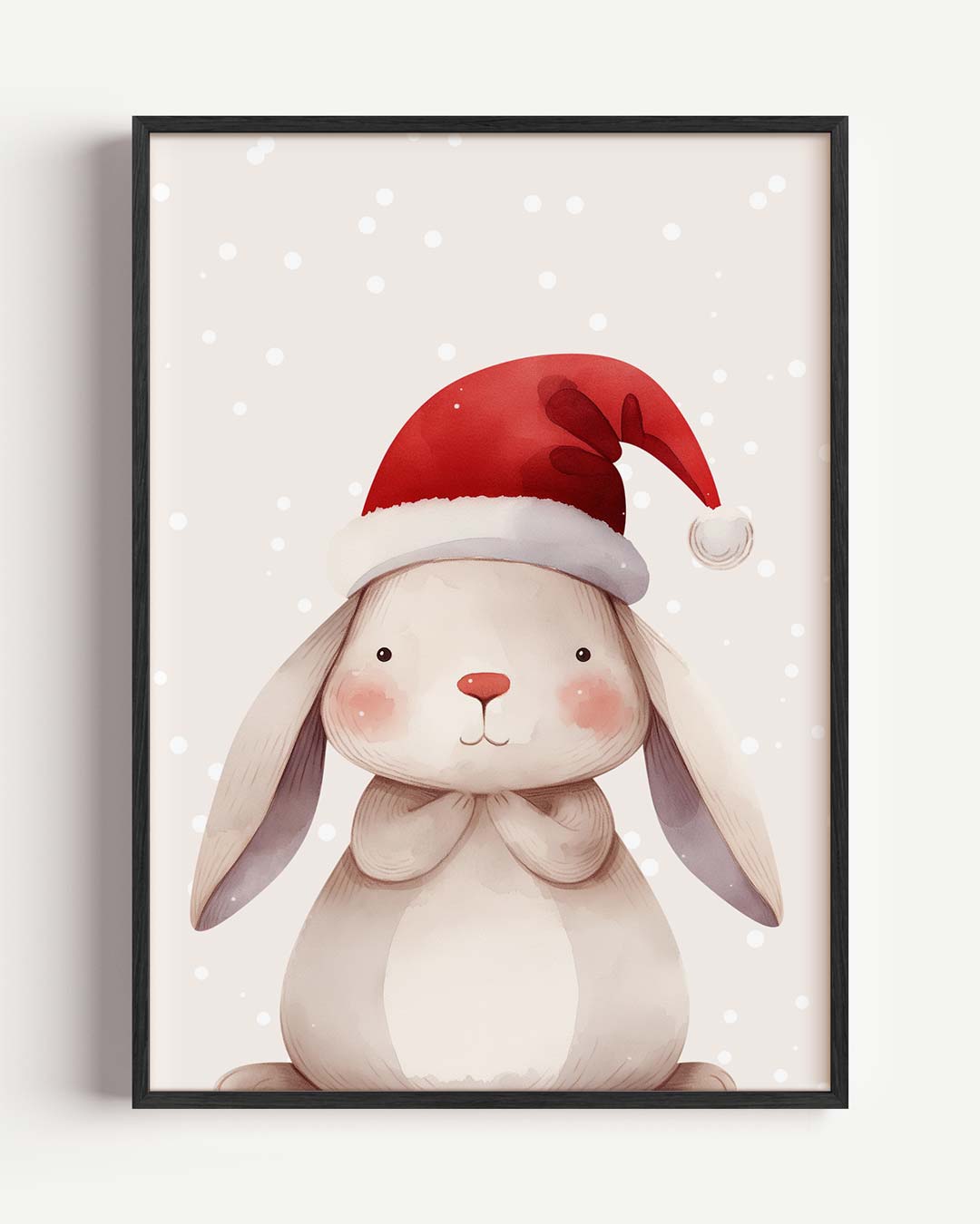 Winterse Kerstkonijn Poster-WallArtistic