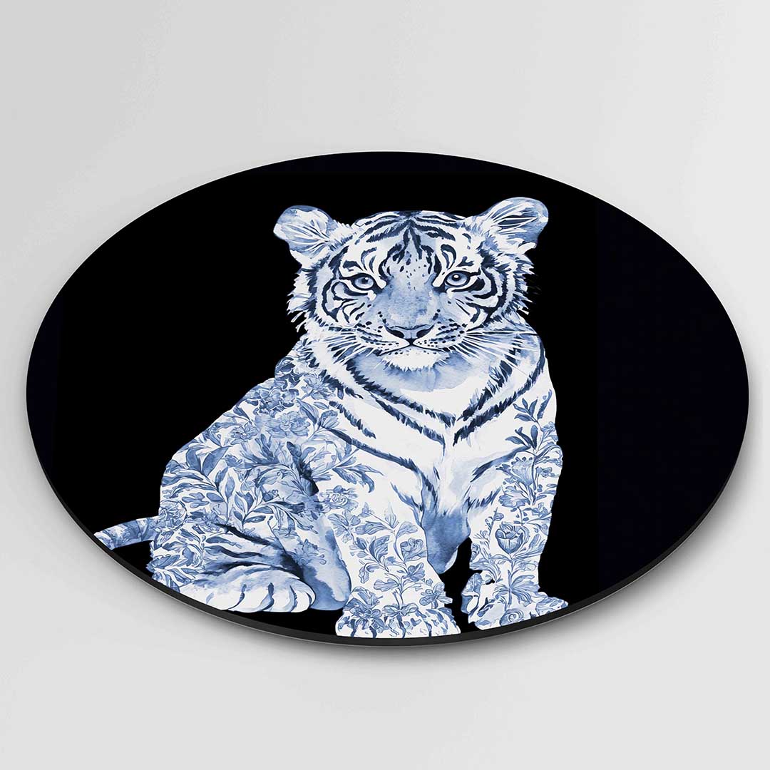 Blauwe tijger Muurcirkel