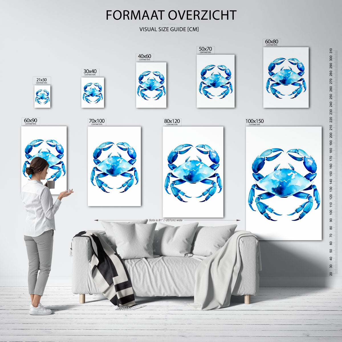 Blauwe krab Poster