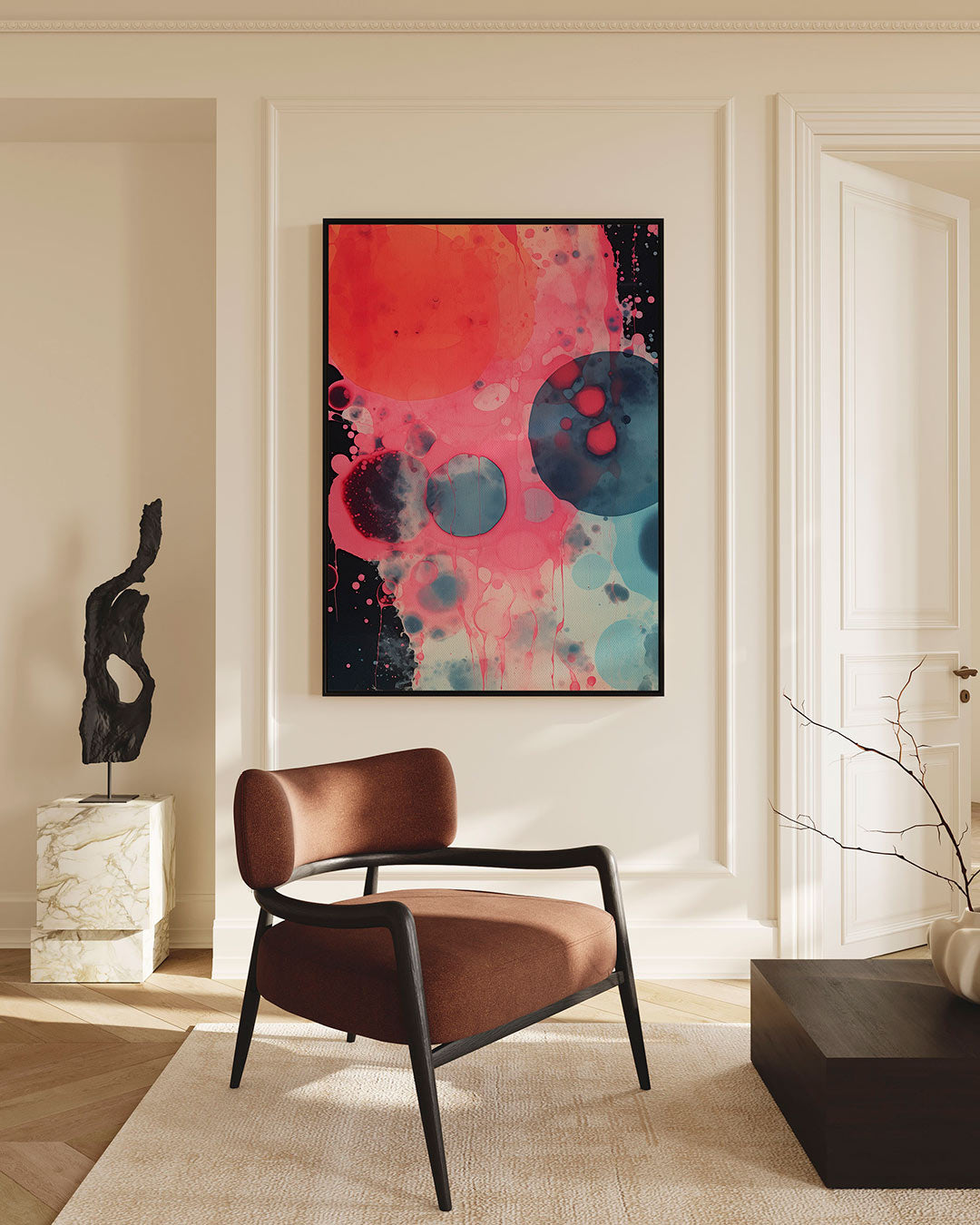 Kleurrijke cirkelpatronen Kunstwerk