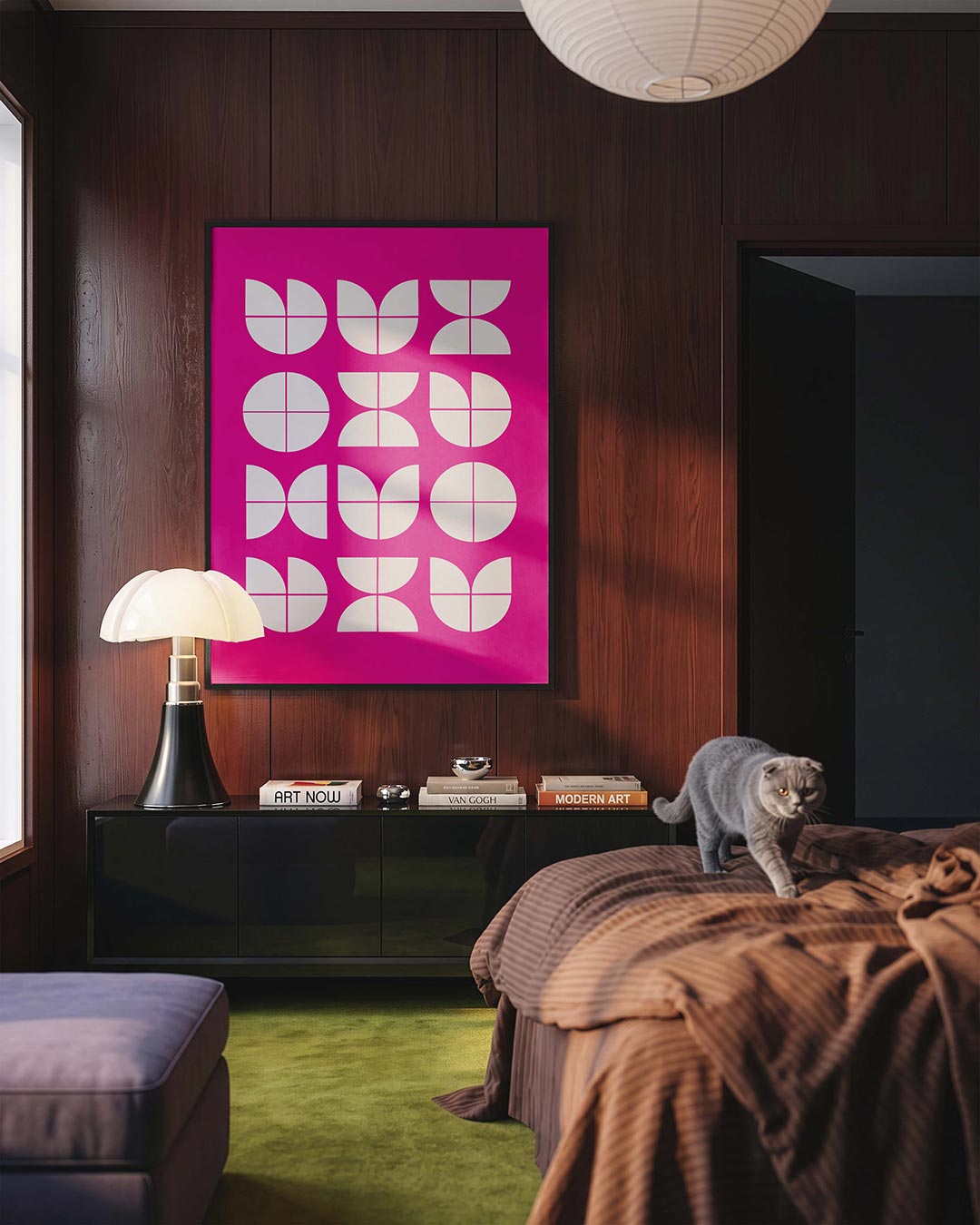 Vormenritme en kleur Poster