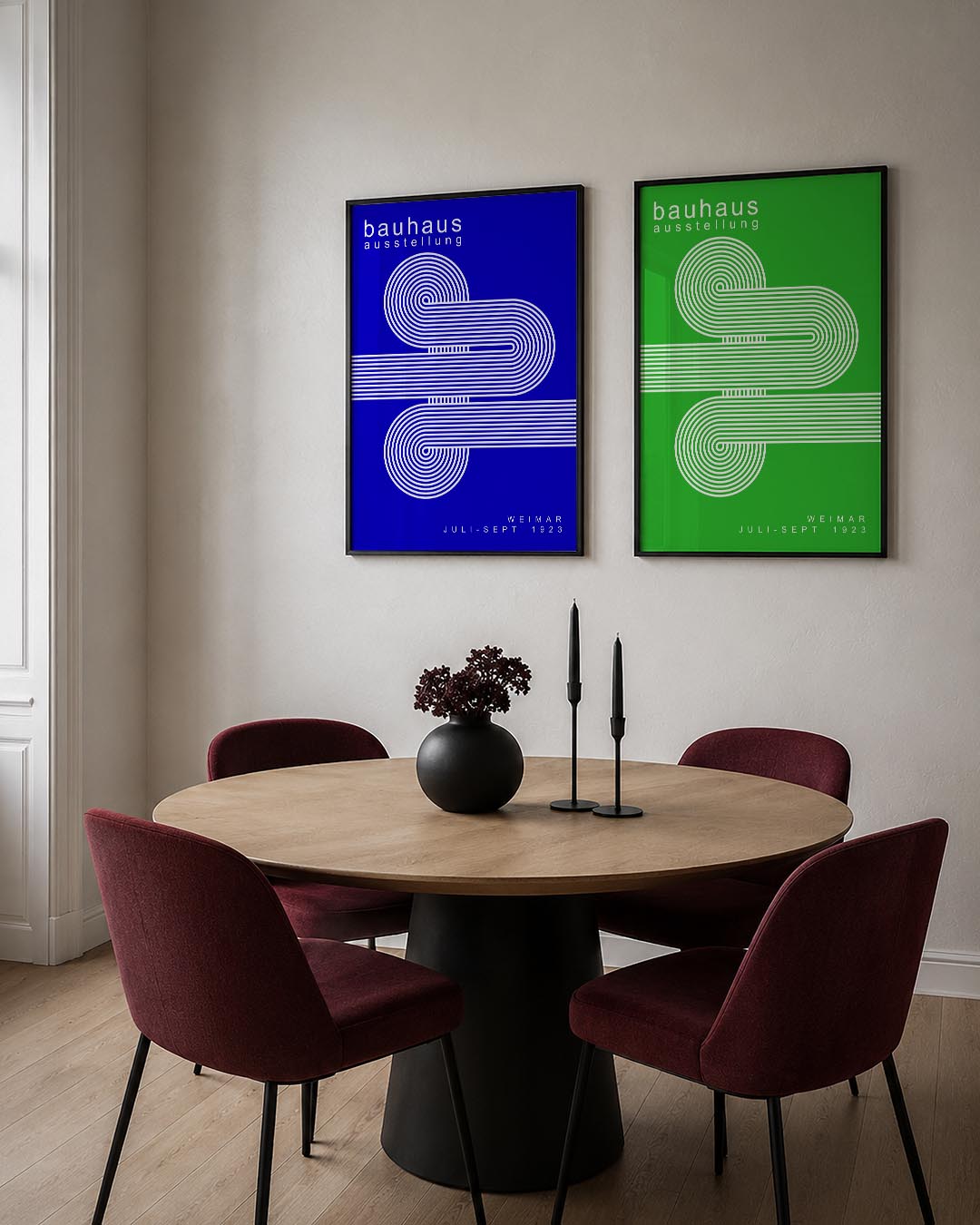 Lijnen en cirkelpatronen Posterset