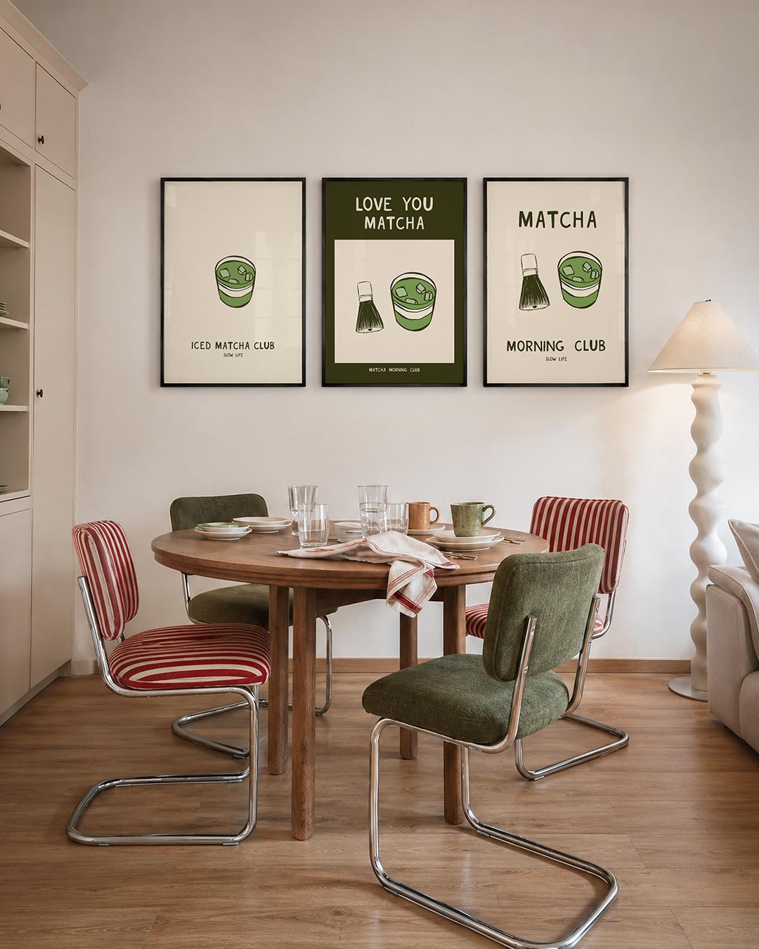 Groene drank illustratie Posterset