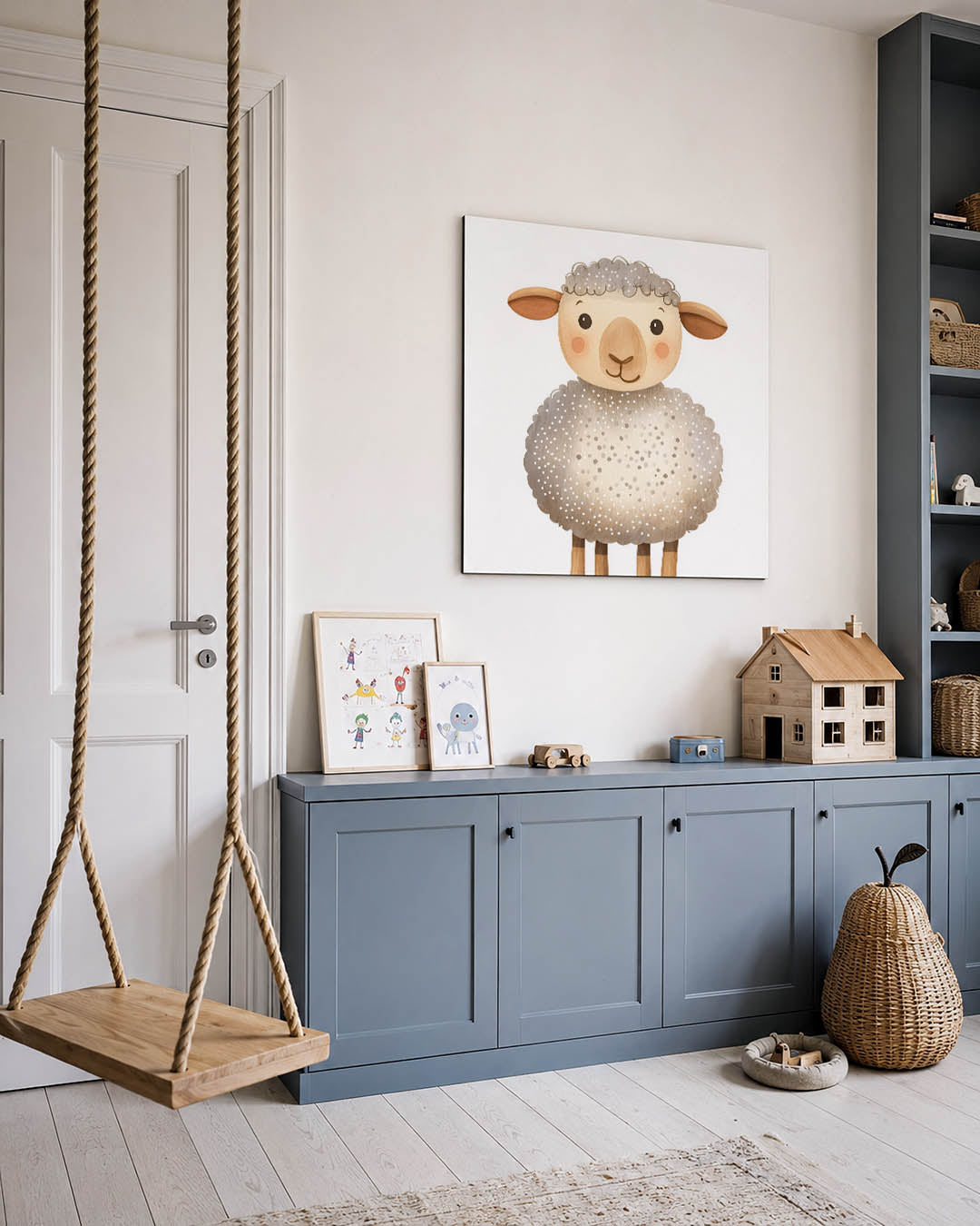 Schattig schaap Kunstwerk
