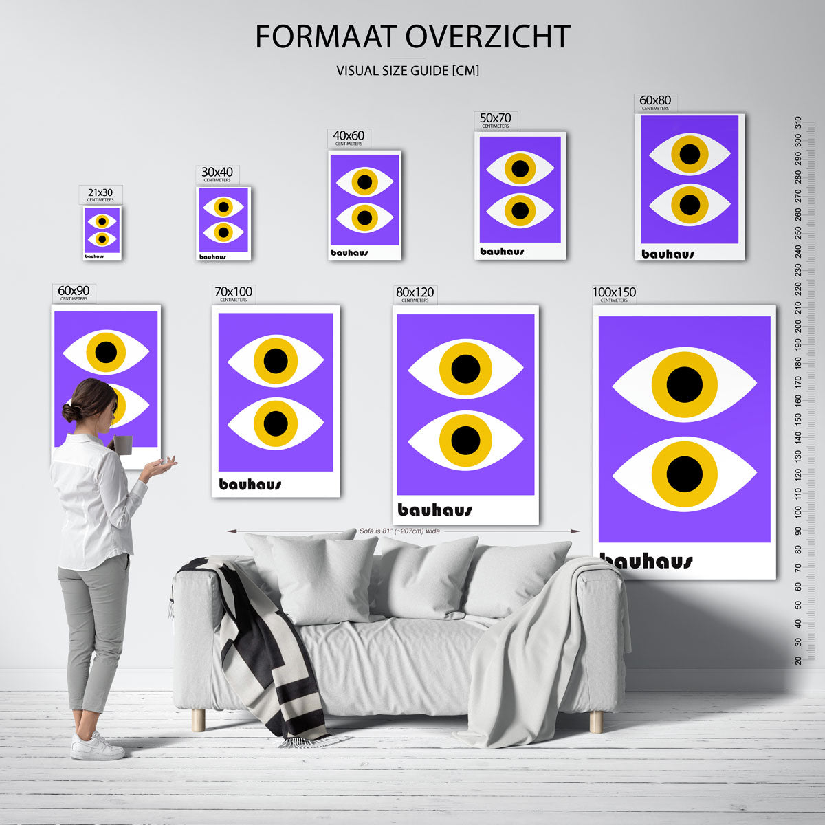 Oogvormen en kleur Poster