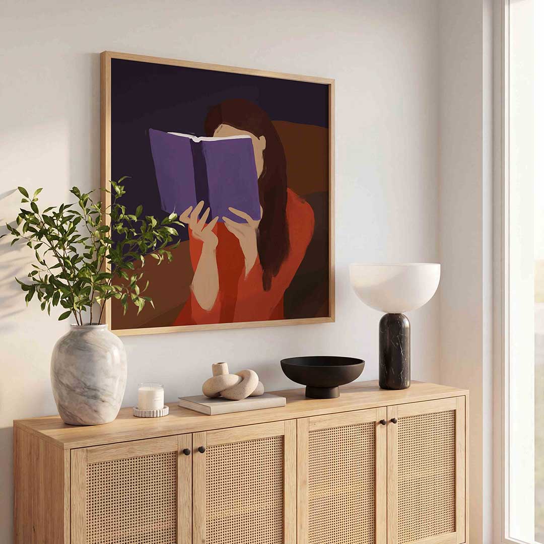 Lezende vrouw Poster