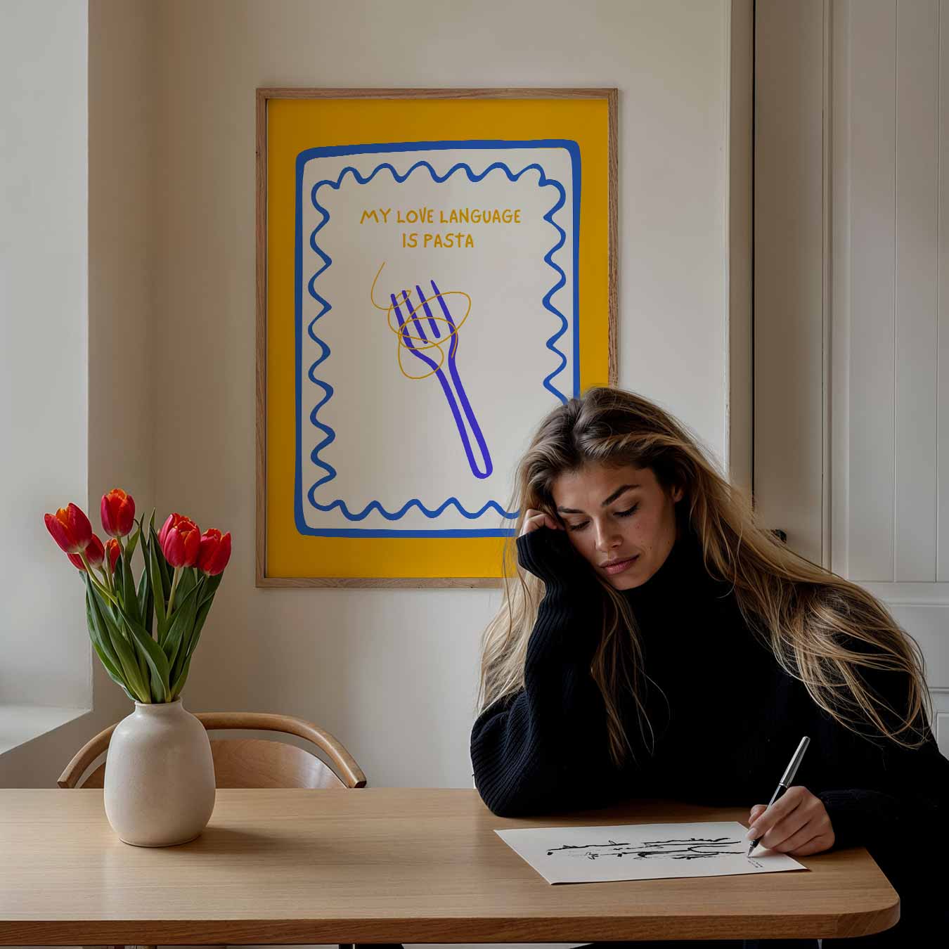 Pasta Liefde Taal Poster-WallArtistic
