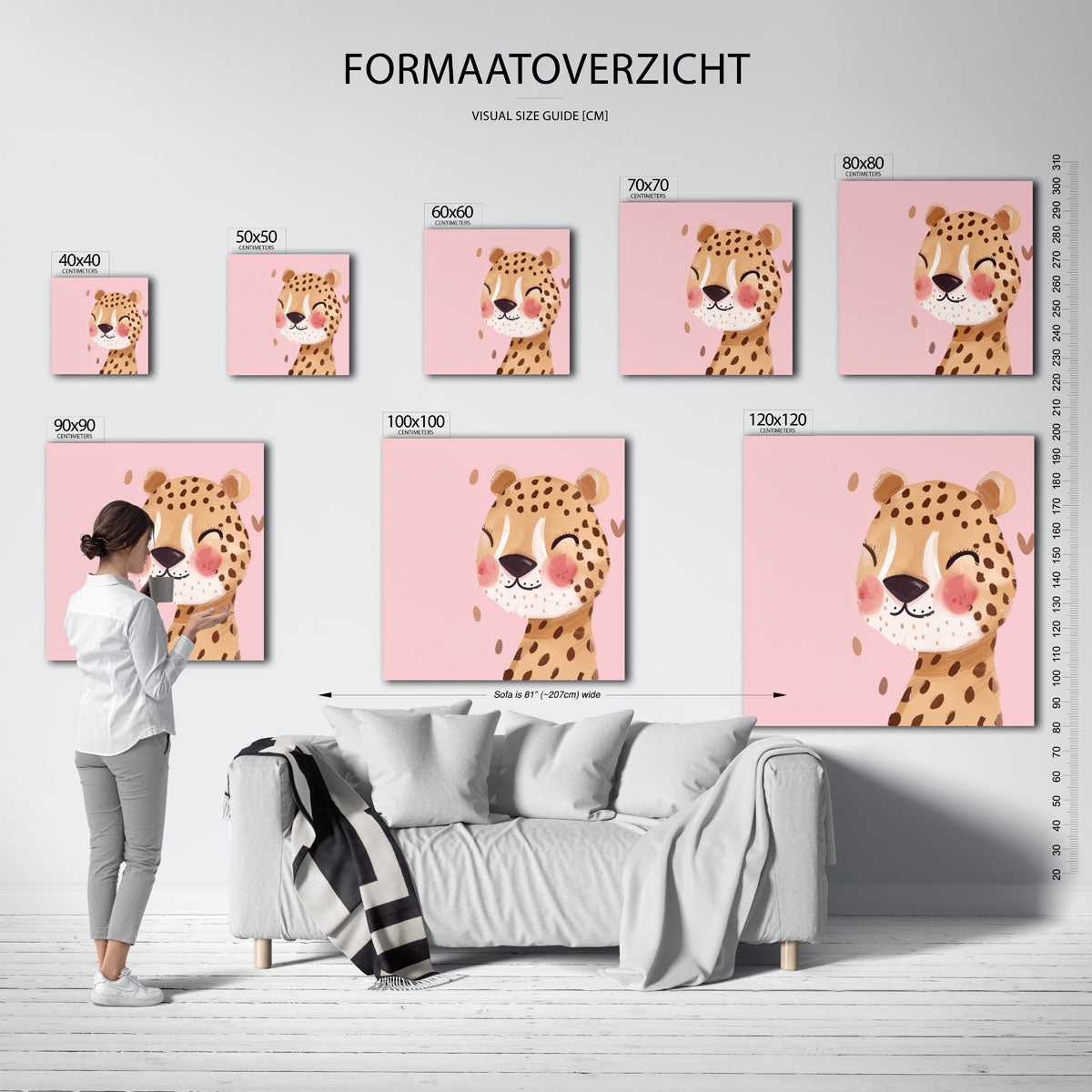 Lachende luipaard Poster