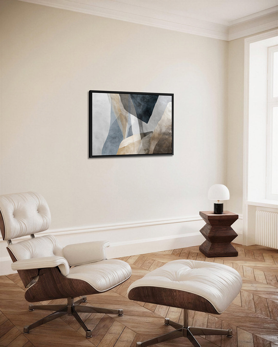 Gelaagde vormen compositie Kunstwerk