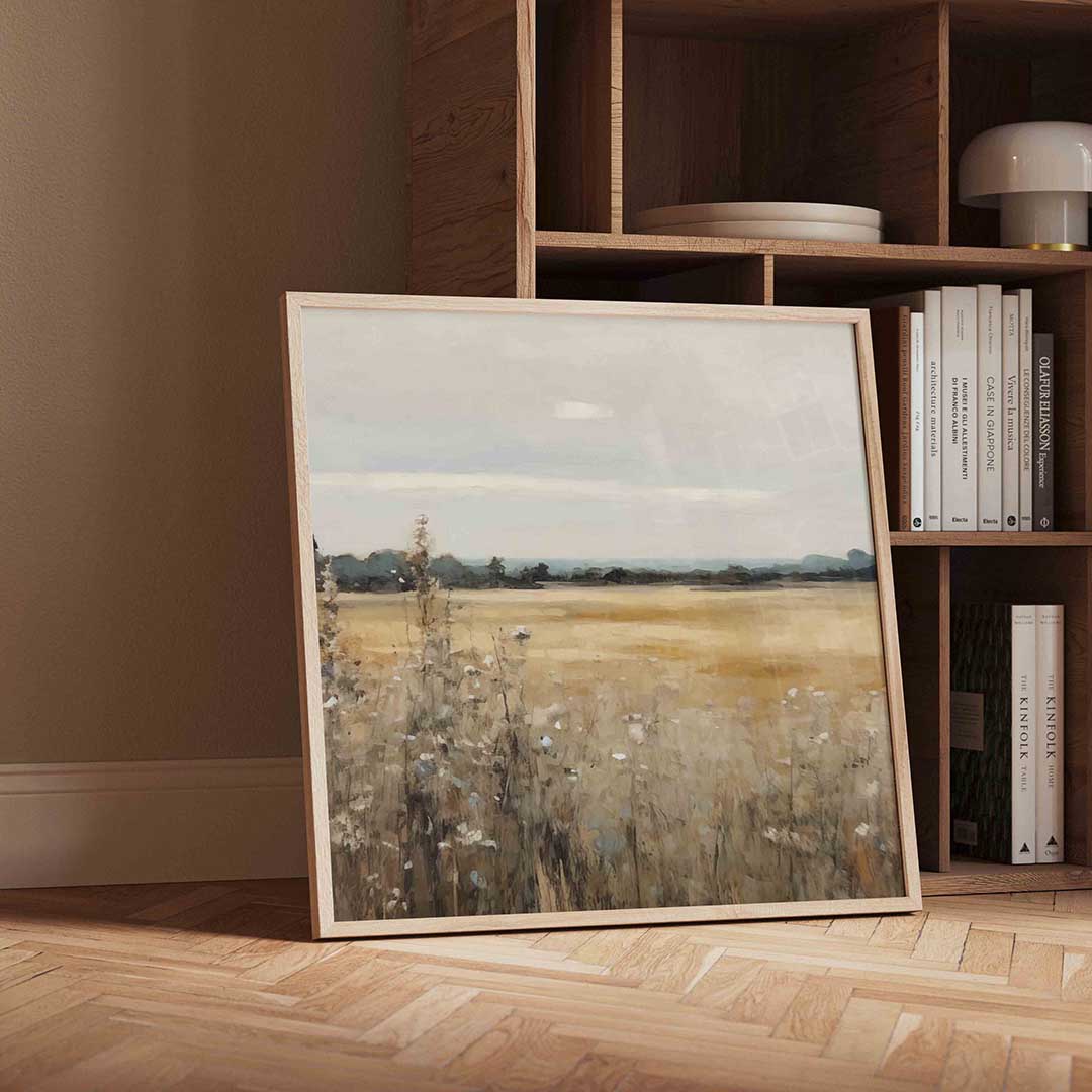 Landschap met veld Poster