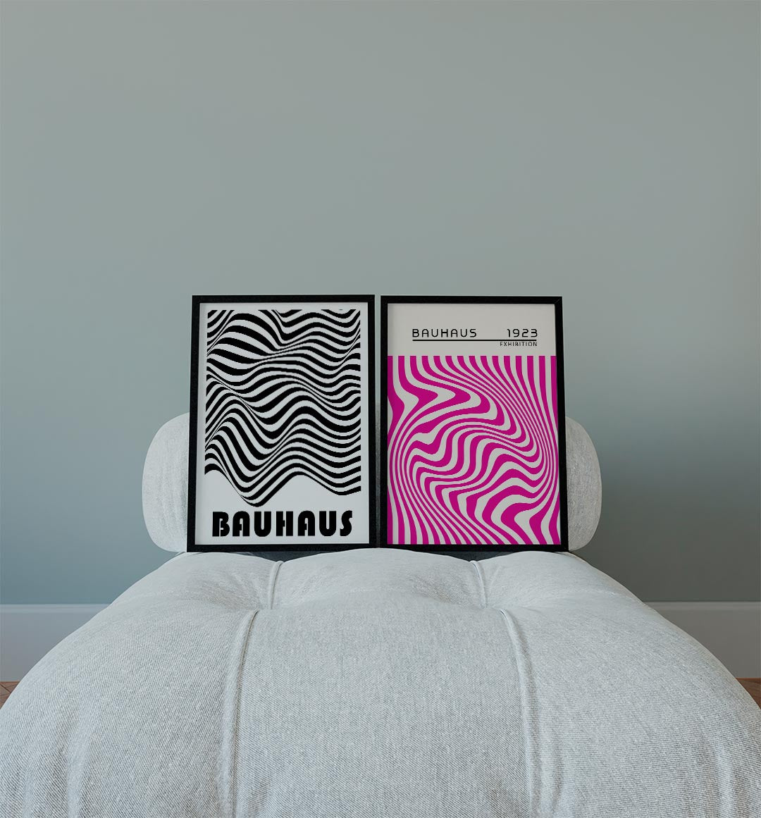 Golvend lijnenspel Posterset