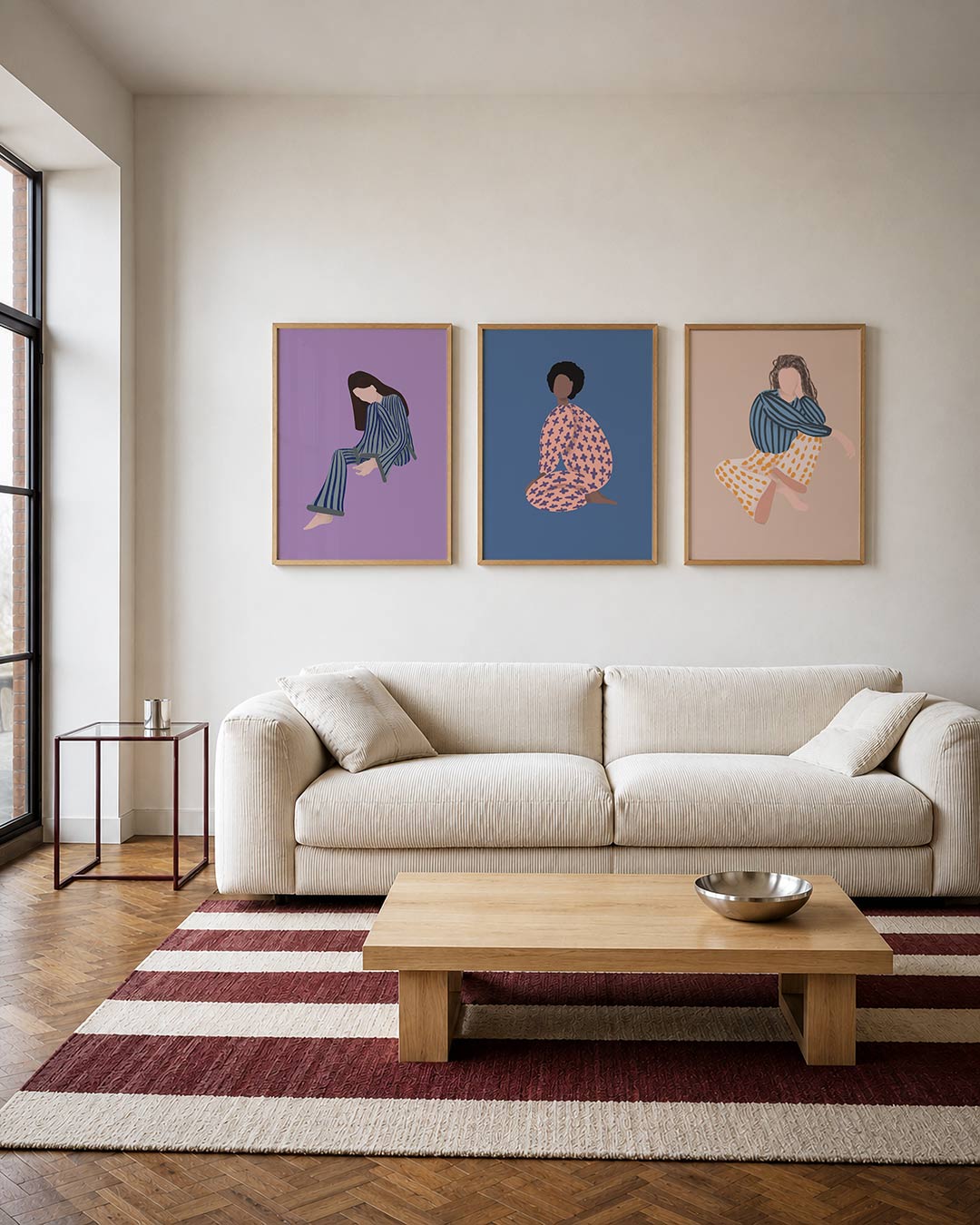 Gestreepte vormen Posterset