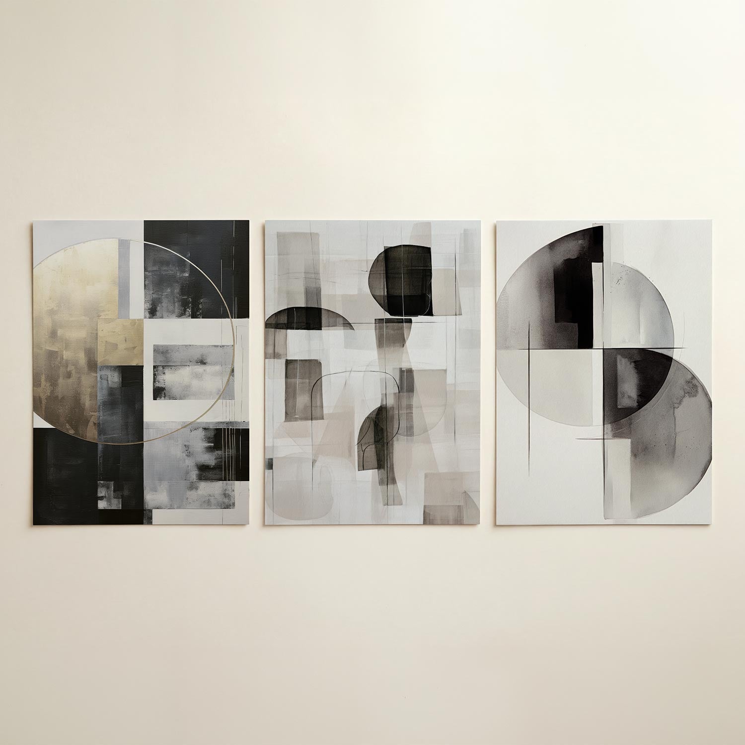 Cirkel en vlakken Posterset