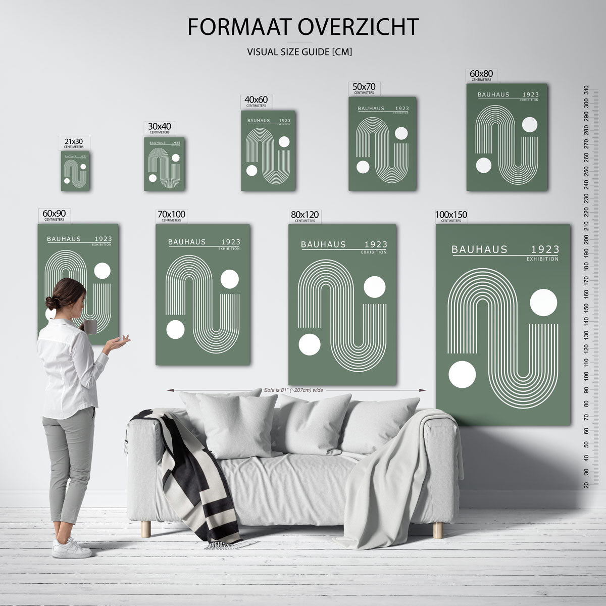 Lijnen en cirkelvormen Poster
