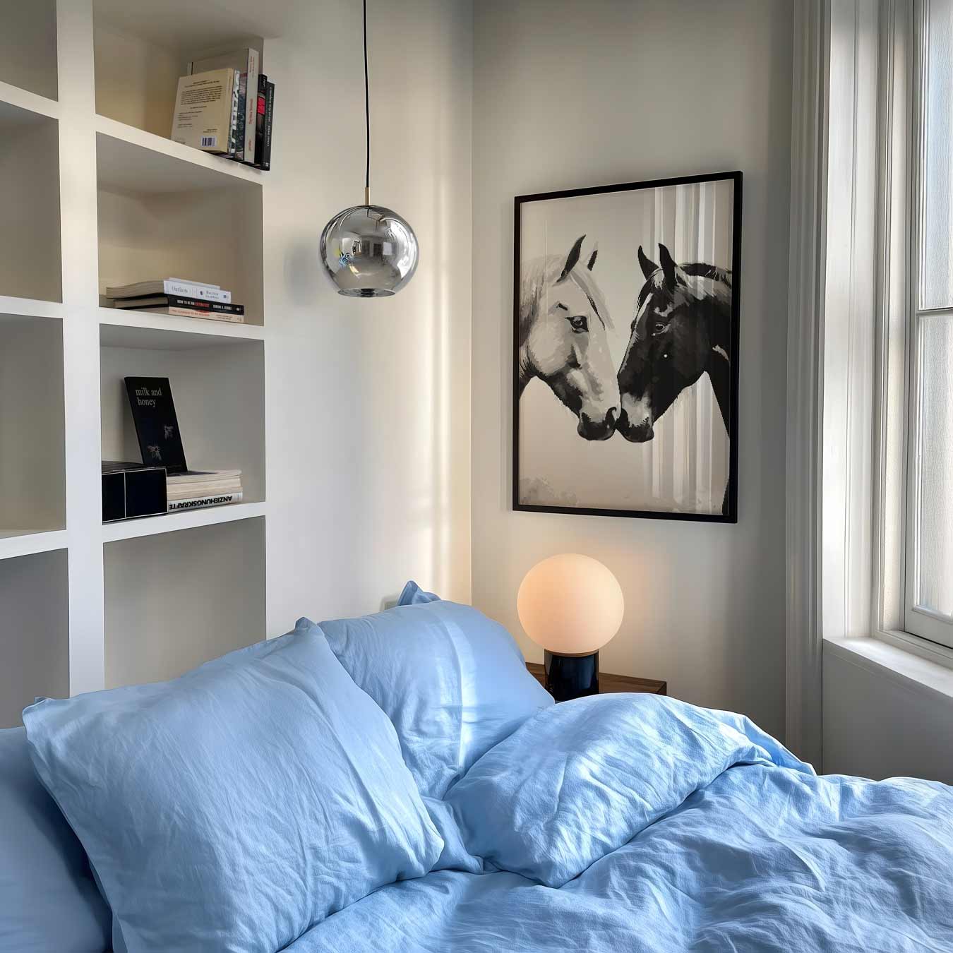 Twee Paarden Vriendschap Poster-WallArtistic