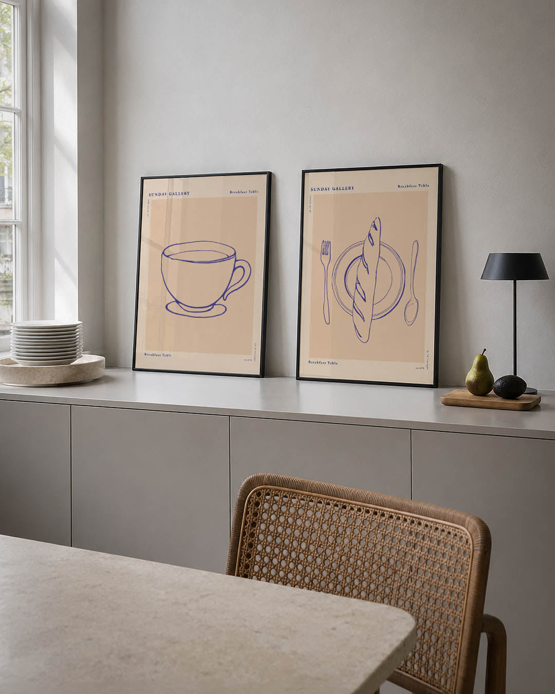 Kopje in lijnenspel Posterset