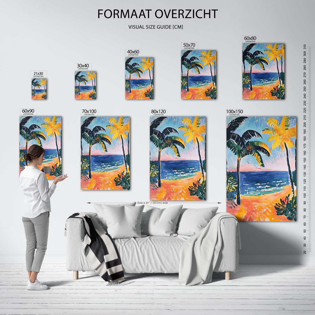 Tropische palmbomen Poster