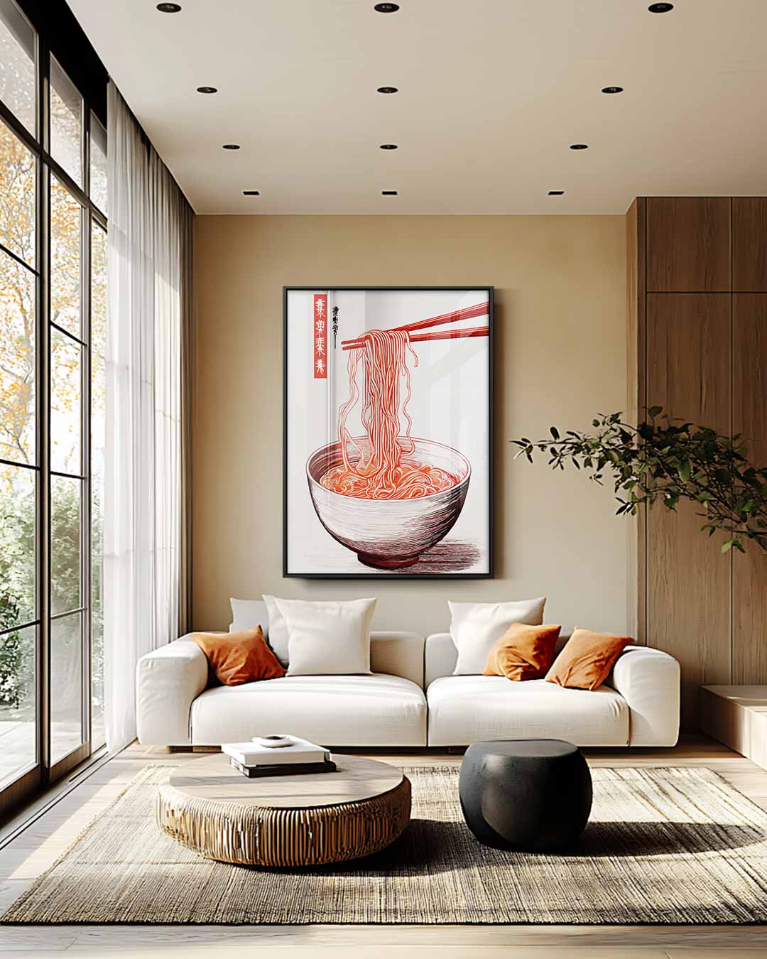 Noodles in Stijl Kunstwerk-canvas-dibond-plexiglas-wanddecoratie-WallArtistic