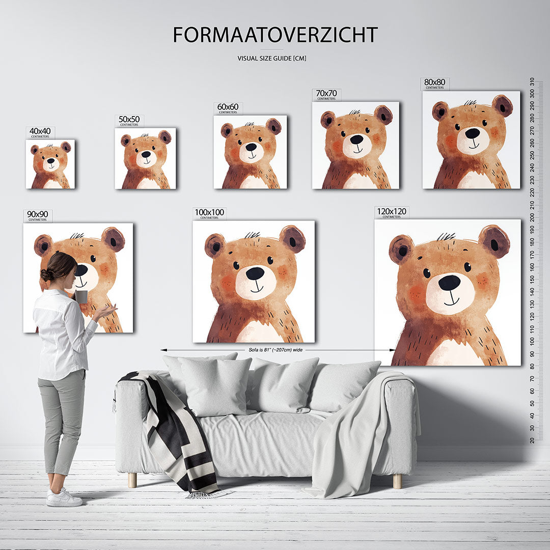 Vrolijke beervriend Kunstwerk