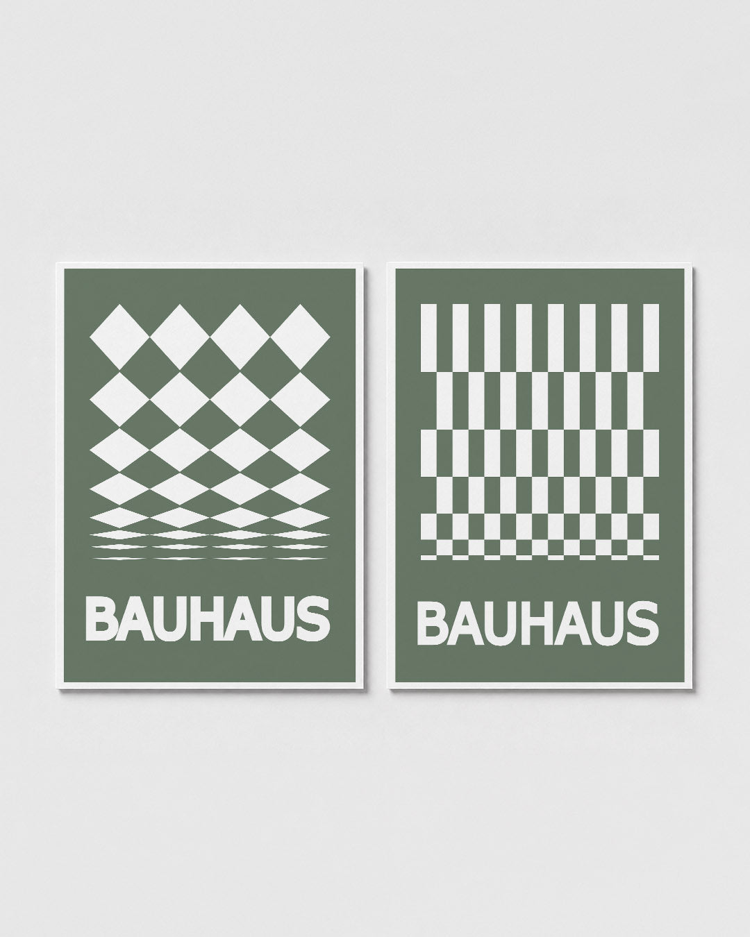 Ruitpatroon en tekst Posterset