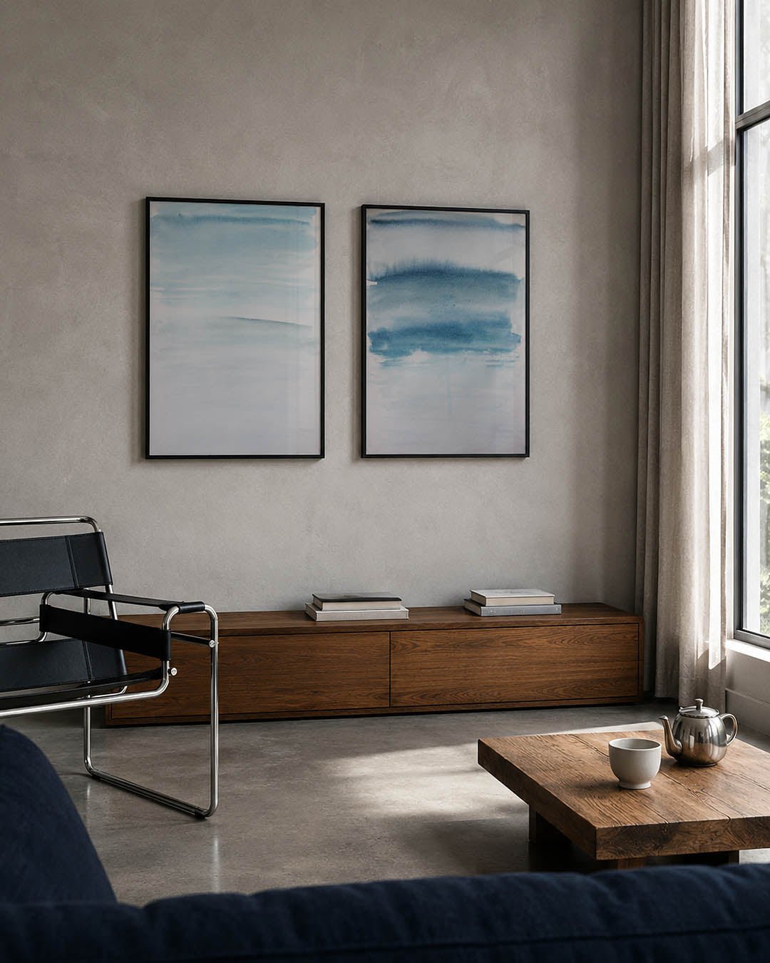 Blauwe vegen Posterset