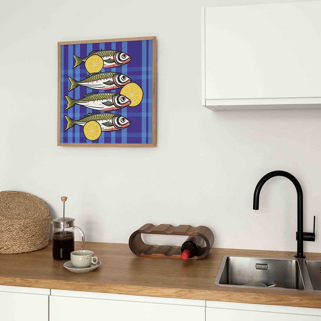 Vissen en citroenen Poster