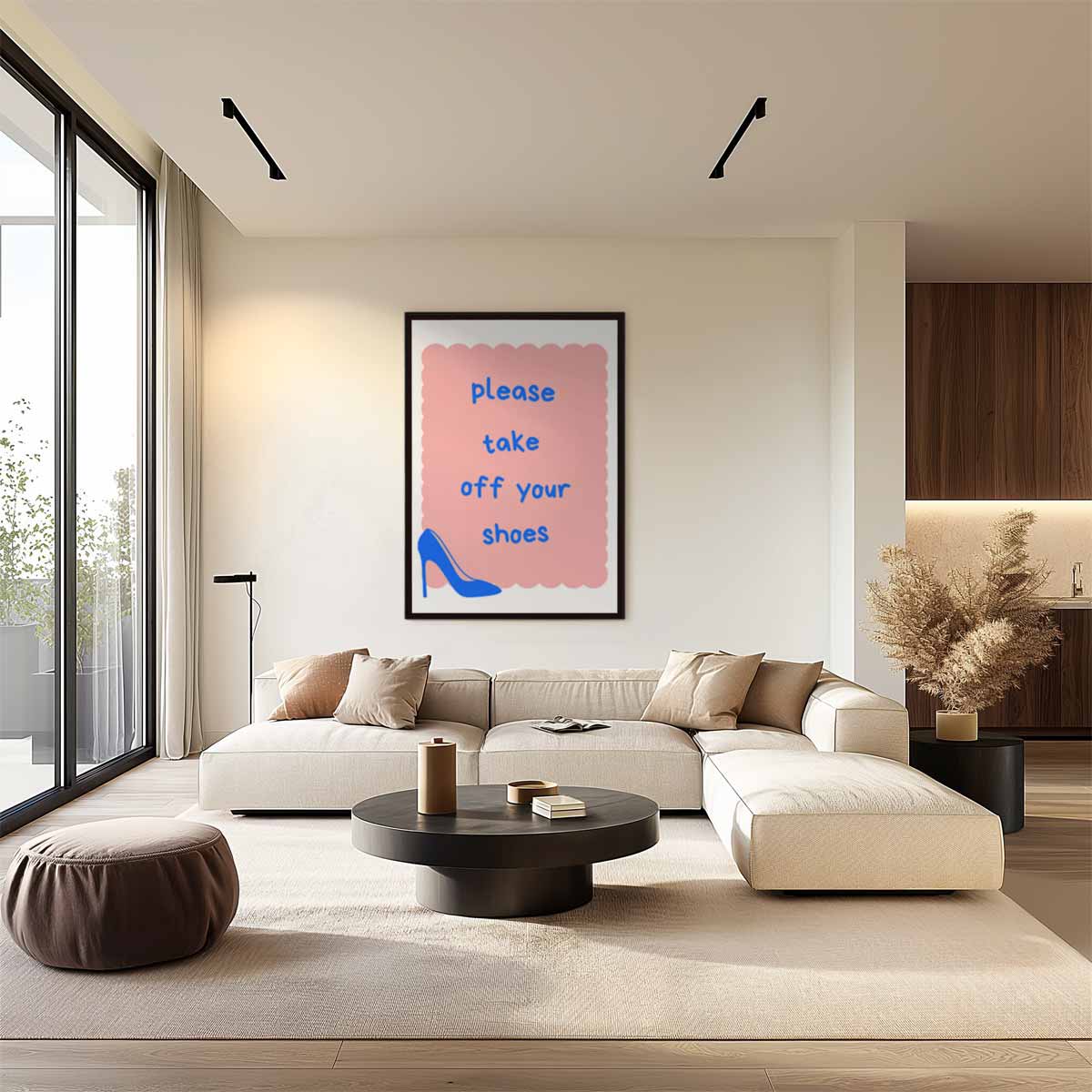 Welkomstbordje met Hoge Hakken Kunstwerk-canvas-dibond-plexiglas-wanddecoratie-WallArtistic