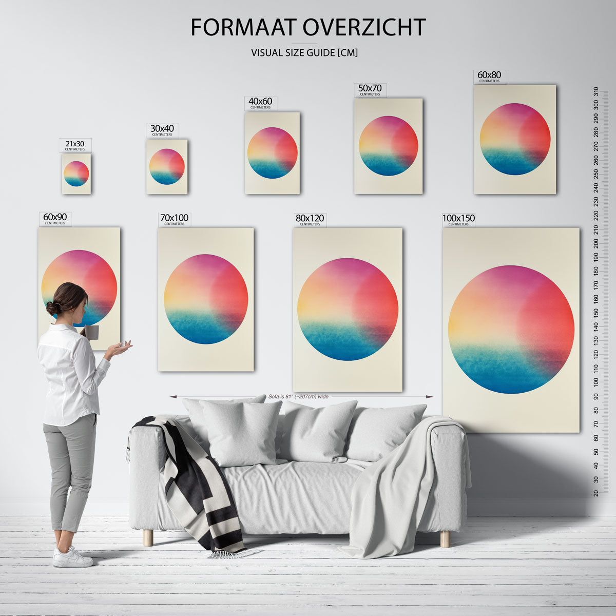Cirkel met kleurverloop Poster