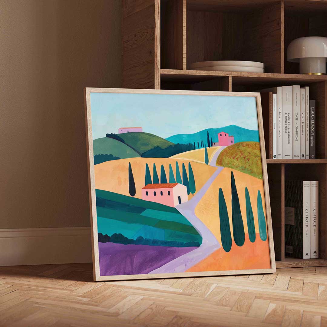 Landschap met cipressen Poster