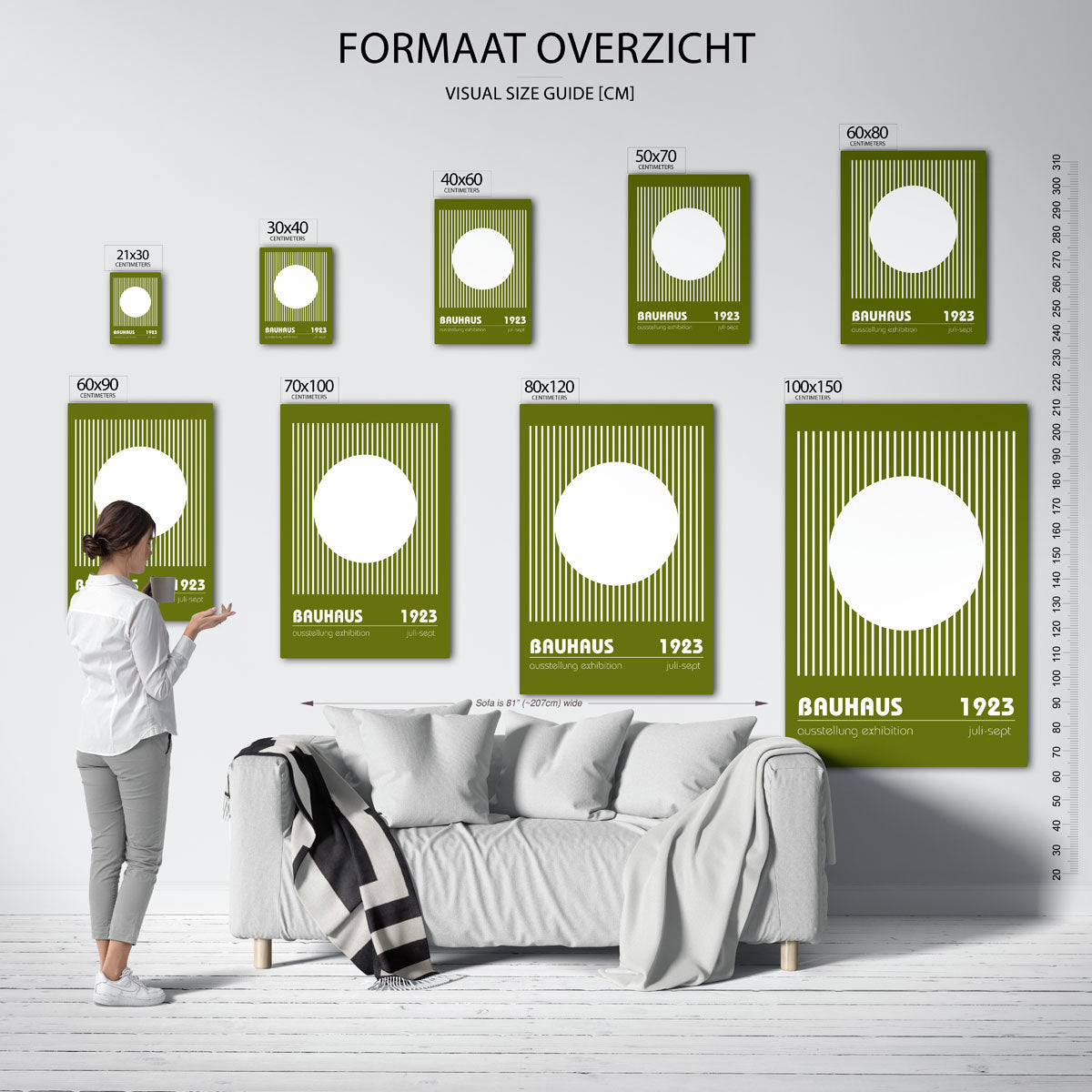 Lijnen en cirkel Poster