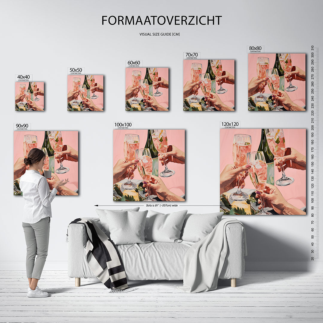 Vrolijke toast Kunstwerk