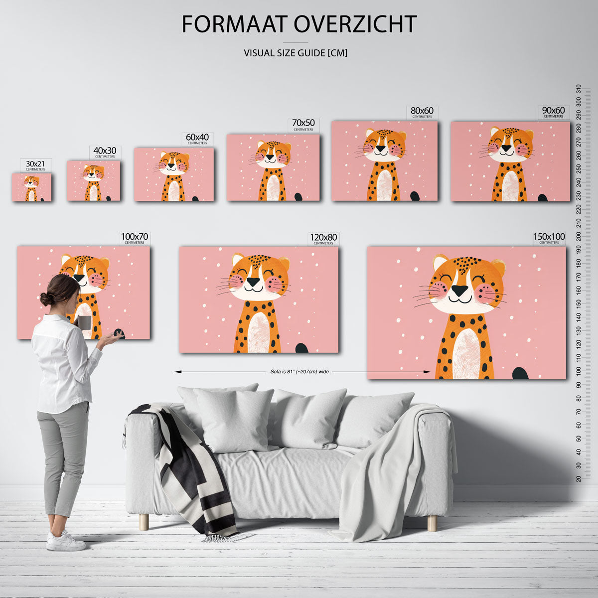 Lachende luipaard Poster