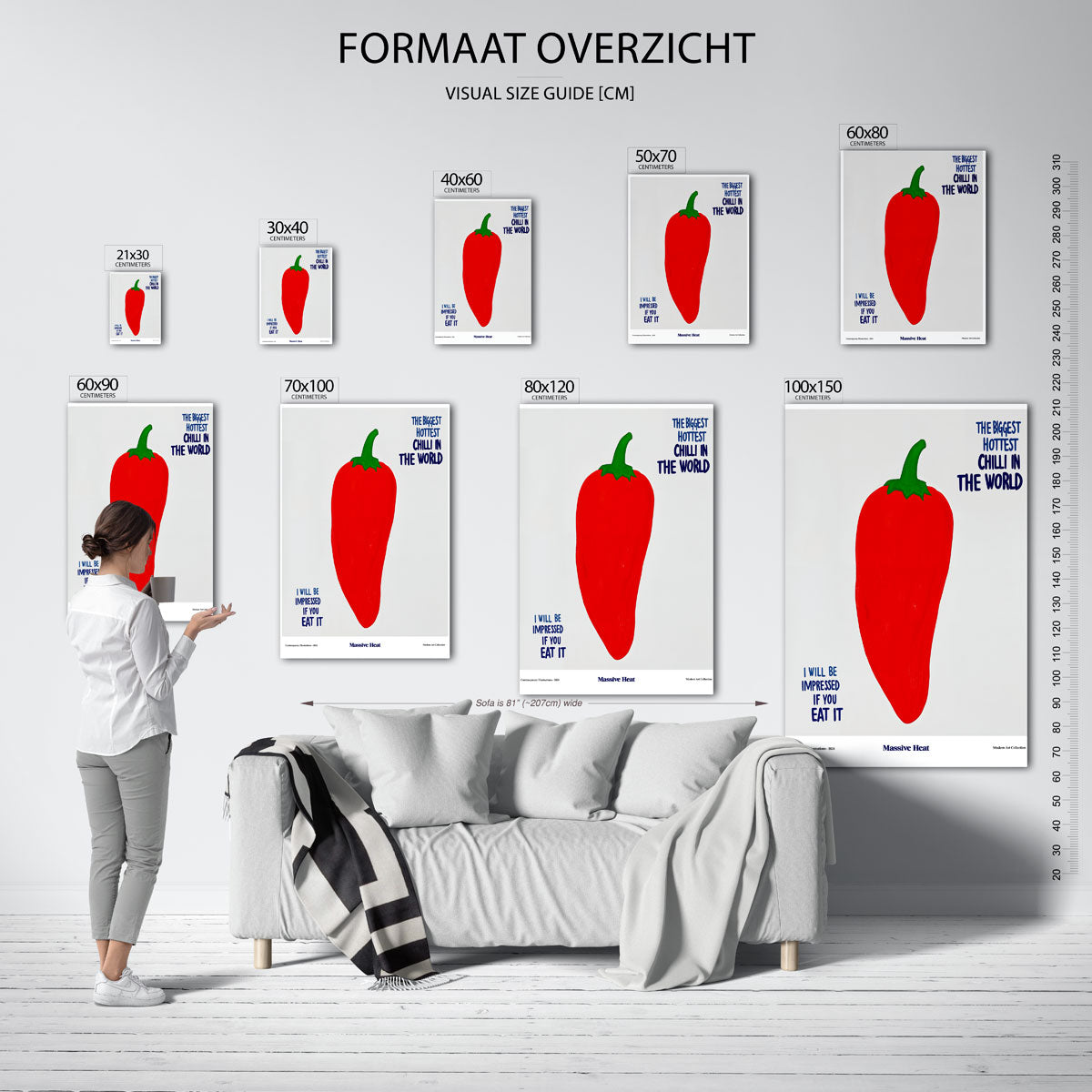 Rode chilipeper Poster