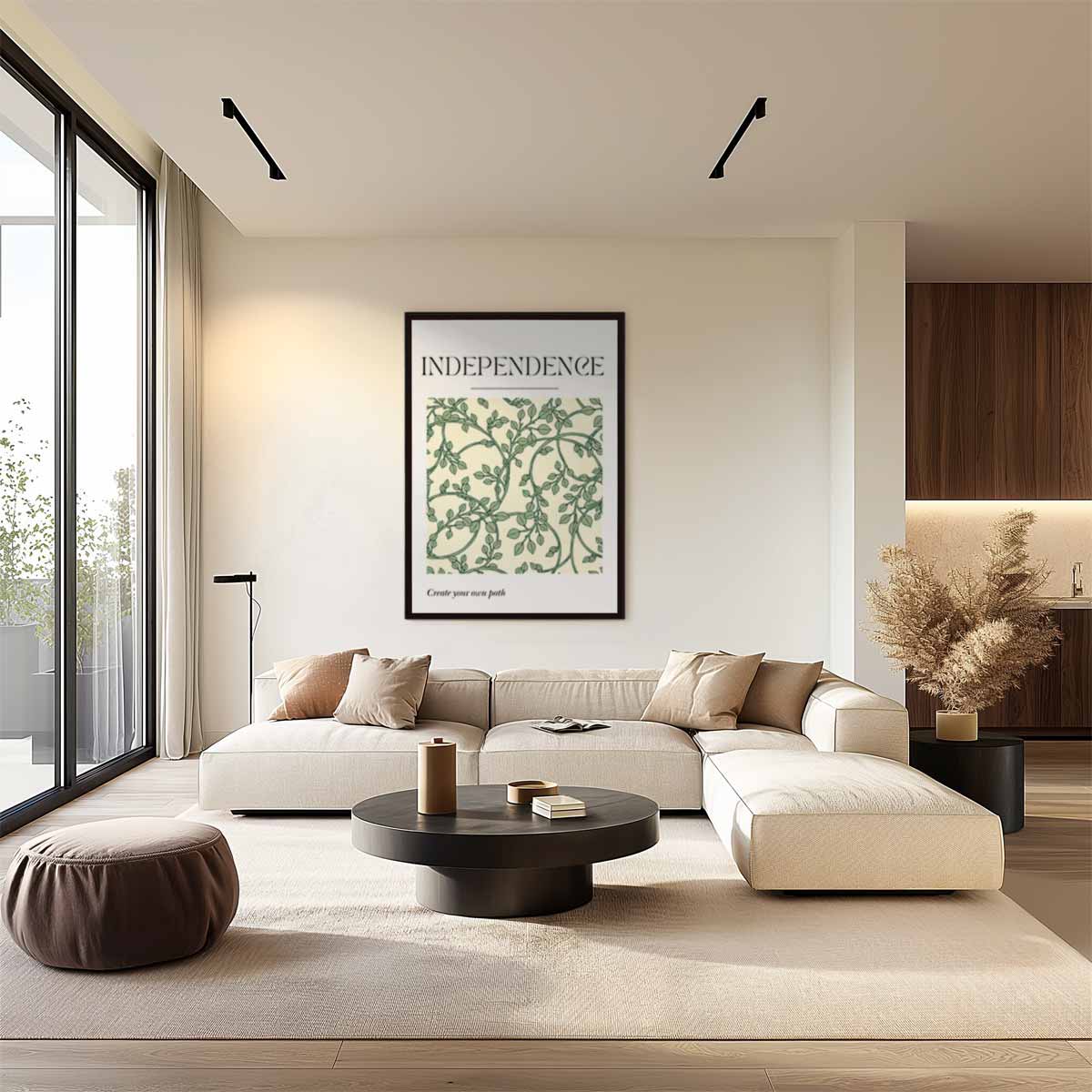 Groene Sjabloon van Onafhankelijkheid Kunstwerk-canvas-dibond-plexiglas-wanddecoratie-WallArtistic