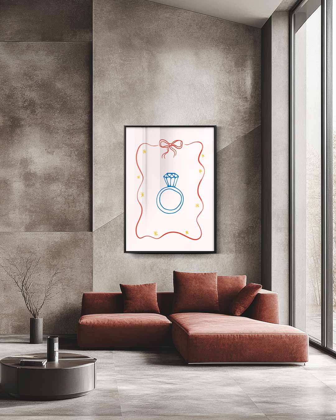 Speelse Ring Ikonografie Kunstwerk-canvas-dibond-plexiglas-wanddecoratie-WallArtistic