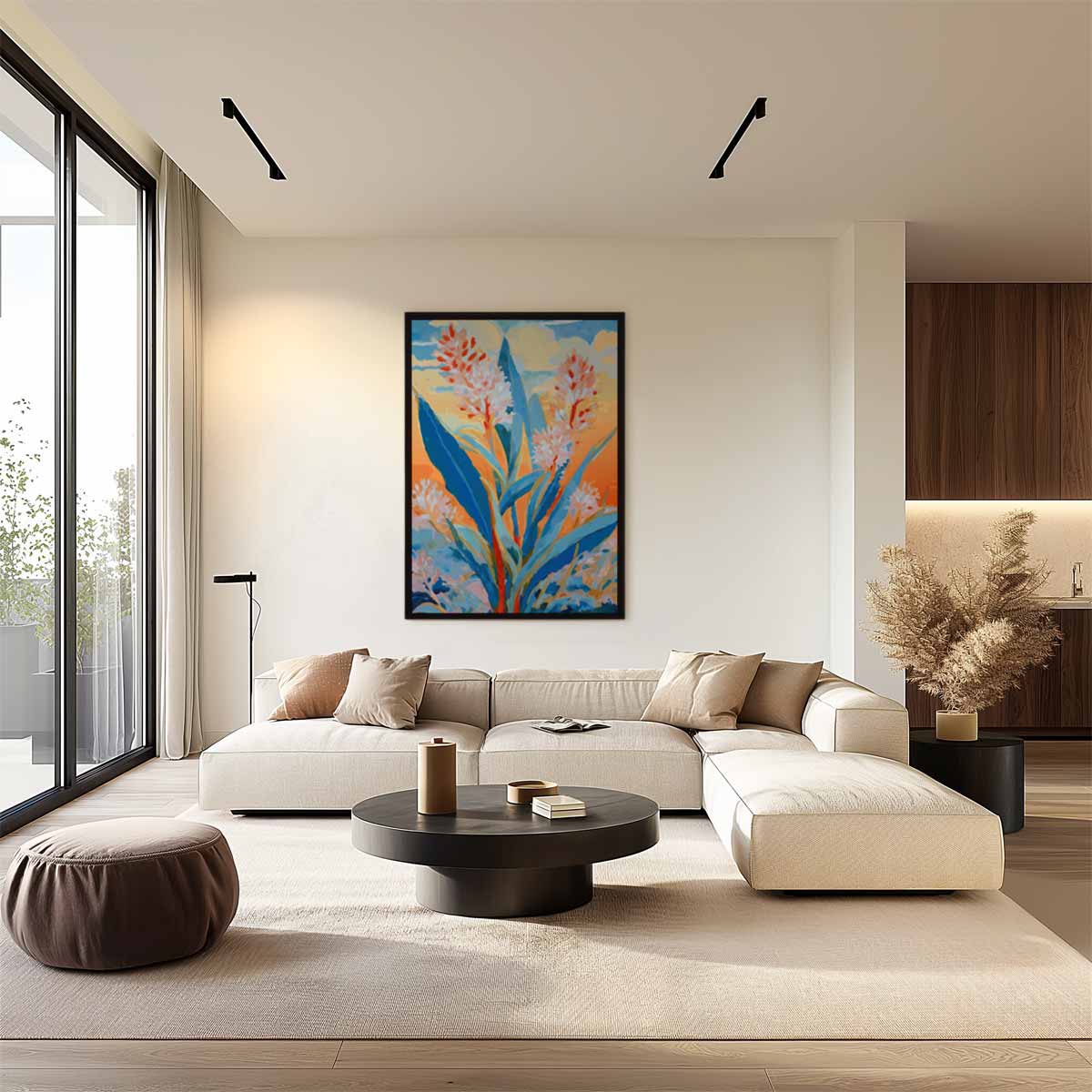 Kleurrijke Bloemenpracht Kunstwerk-canvas-dibond-plexiglas-wanddecoratie-WallArtistic