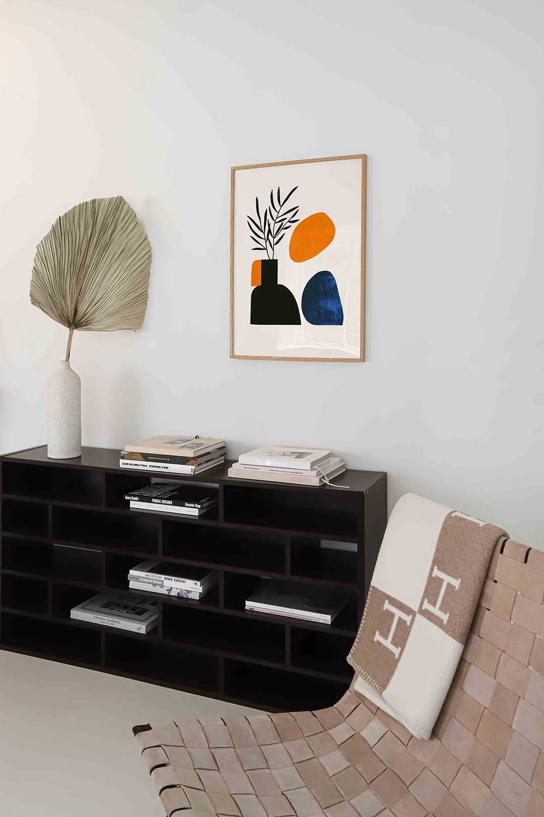 Abstracte vormen en bladeren Poster